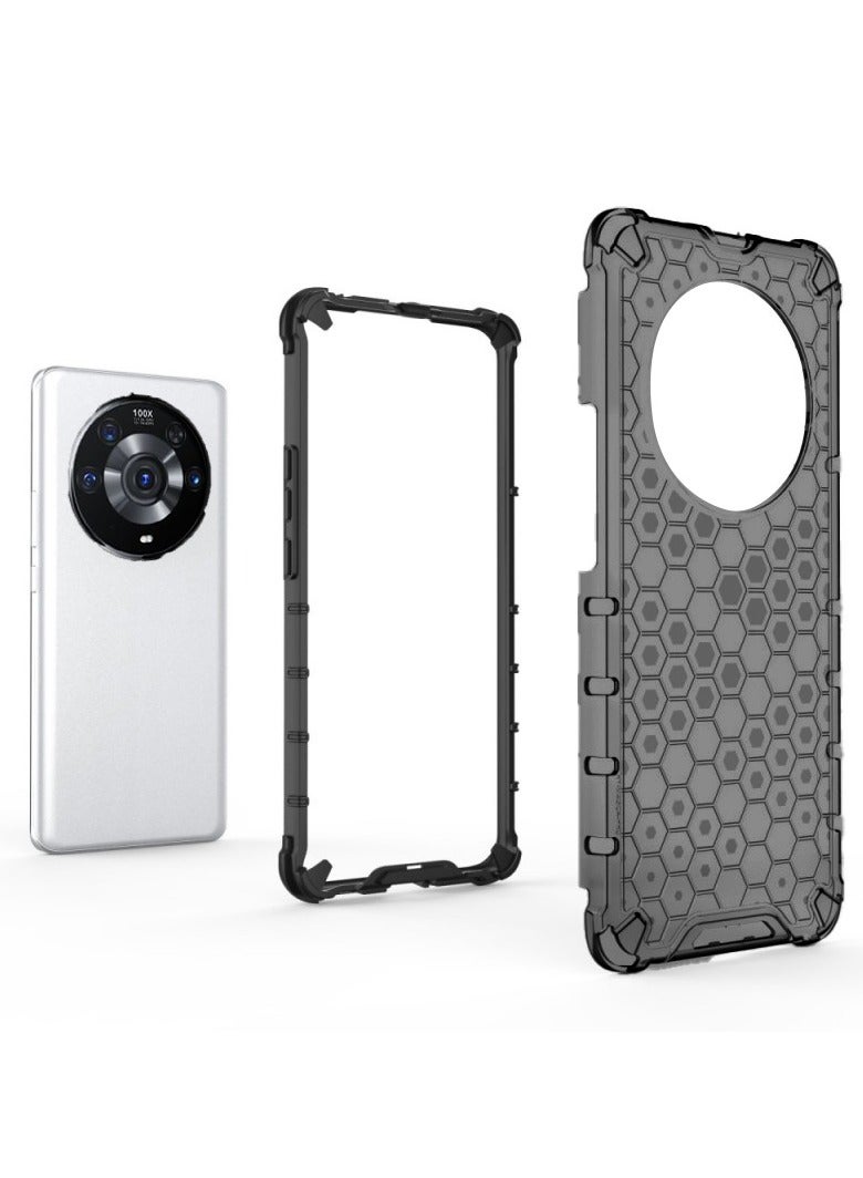For Honor Magic 3 Pro Shockproof HoneyComb Back Cover , Defender Corners and Semi Transparent Back Compatible With Honor Magic 3 Pro (6.76'') (Semi-Transparent) - Image 4