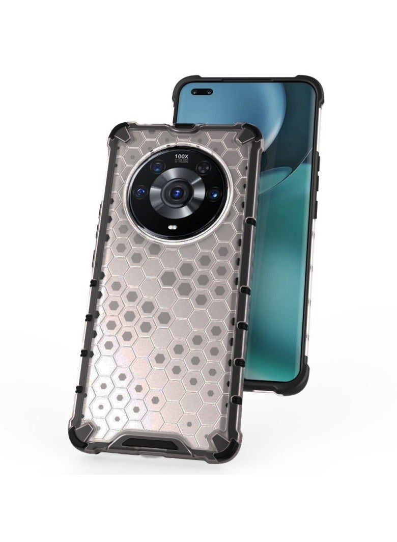 For Honor Magic 3 Pro Shockproof HoneyComb Back Cover , Defender Corners and Semi Transparent Back Compatible With Honor Magic 3 Pro (6.76'') (Semi-Transparent) - Image 5