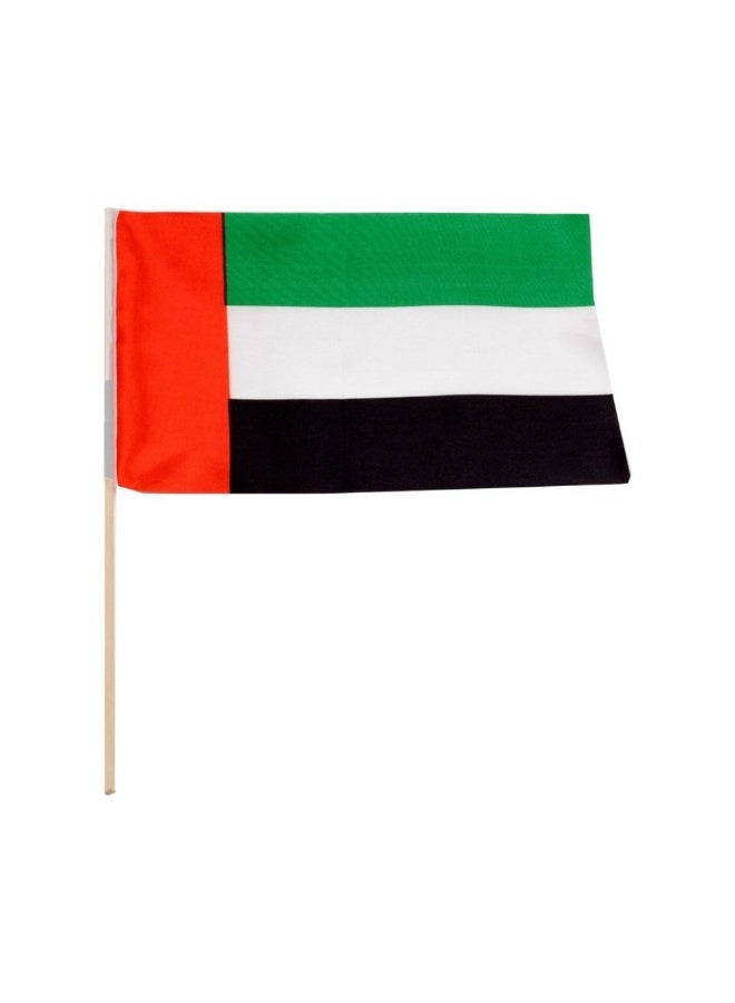 علم الإمارات مع عصا - متعدد الألوان - 45 × 90 سم