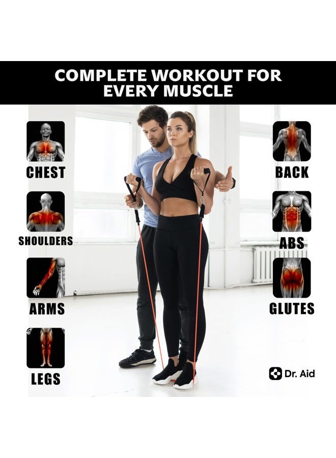 Dr. Aid Resistance Bands with Handle (Natural Rubber, 1) - Image 4
