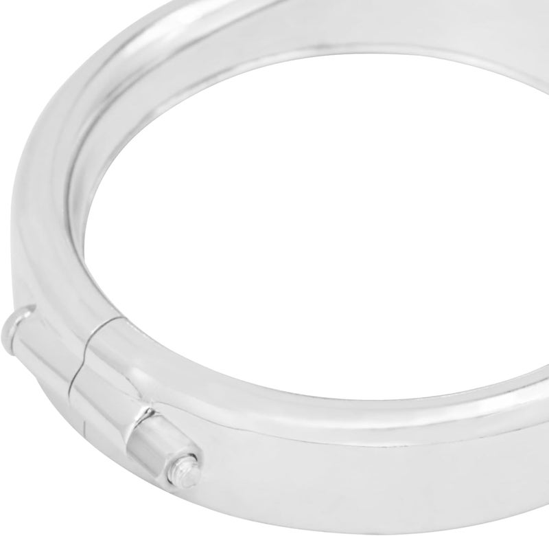 HDBUBALUS Chrome Visor Style Turn Signal Trim Ring Cover for Harley Touring Electra Glide Road King Softail - Image 4