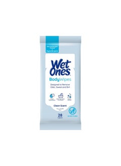 Wet Ones Wet Ones Body Wipes, Clean Scent Body Cleansing Wipes | Travel Size Wipes | 28 ct. (6 pack)  - Image 2