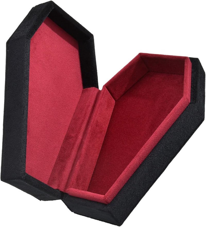 Storage Boxes,Gothic Coffin Shaped Jewelry Box Stylish Velvet Rings Choker Box Case Halloween Jewelry Organizer Decorations for Girls - Image 3