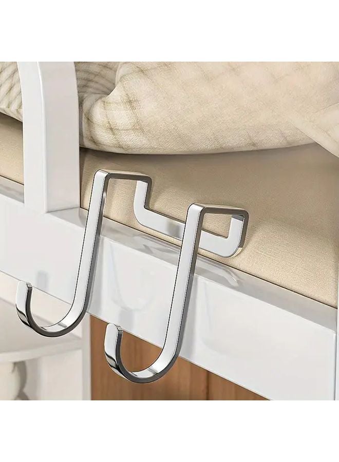 5 Pack Perforation Free S Type Double Hooks Metal Door Hanger For Bathroom Kitchen - Image 5
