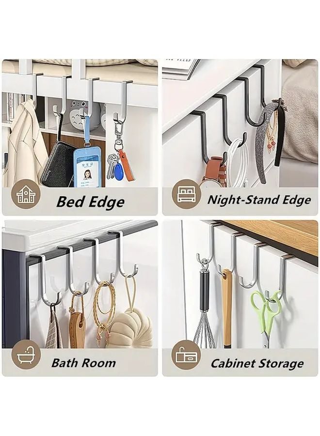 5 Pack Perforation Free S Type Double Hooks Metal Door Hanger For Bathroom Kitchen - Image 3
