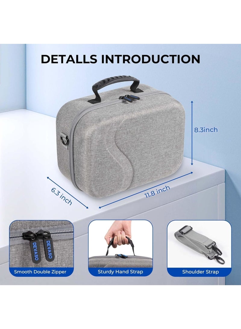 Zikra Large Carrying Case for Meta Quest 3, Hard Travel Case Compatible with Battery Head Strap, Controllers and Other Accessories, Hard Shell Case and Superior Protection for Oculus Quest 3 (Grey) - Image 5