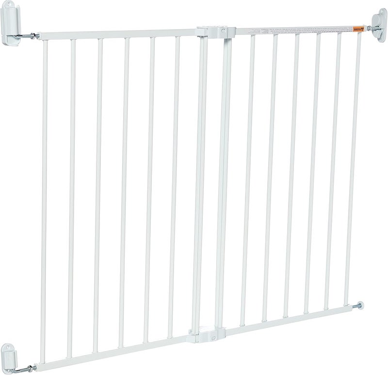 Regalo 2in1 Extra Wide Stairway and Hallway Walk ThroughBaby Safety Gate Hardware Mounting White 24x405x285Pack of 1 - Image 3