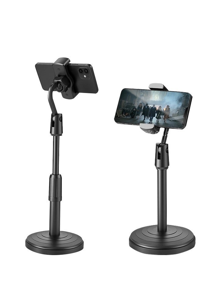 PLOKAMA DT-100 Lift Desk Phone and Tablet Holder - Adjustable (22-41cm), 360 Rotation°, Fixed Metal Base for Calls, Photography and Watching - Image 2