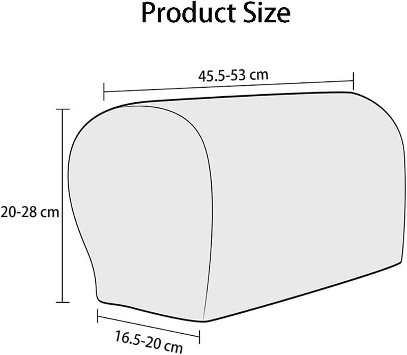 Chaexii Premium Polyester Sofa Arm Cover, Scratch Resistant Protector Covers,Elastic Armrest Covers for Square/Curved/Sloping Couch Armrests, 2Pcs- Warm White - Image 4