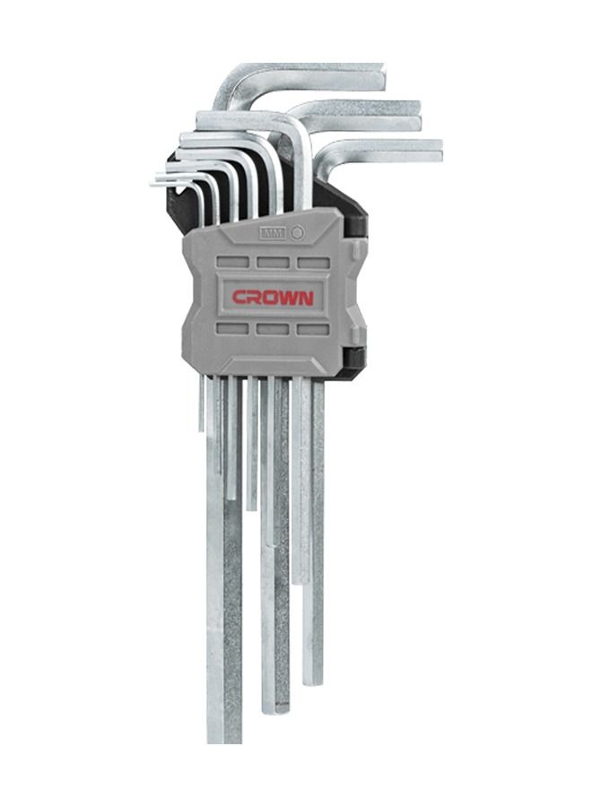 Crown Long Hex Key Set, 9 Pcs