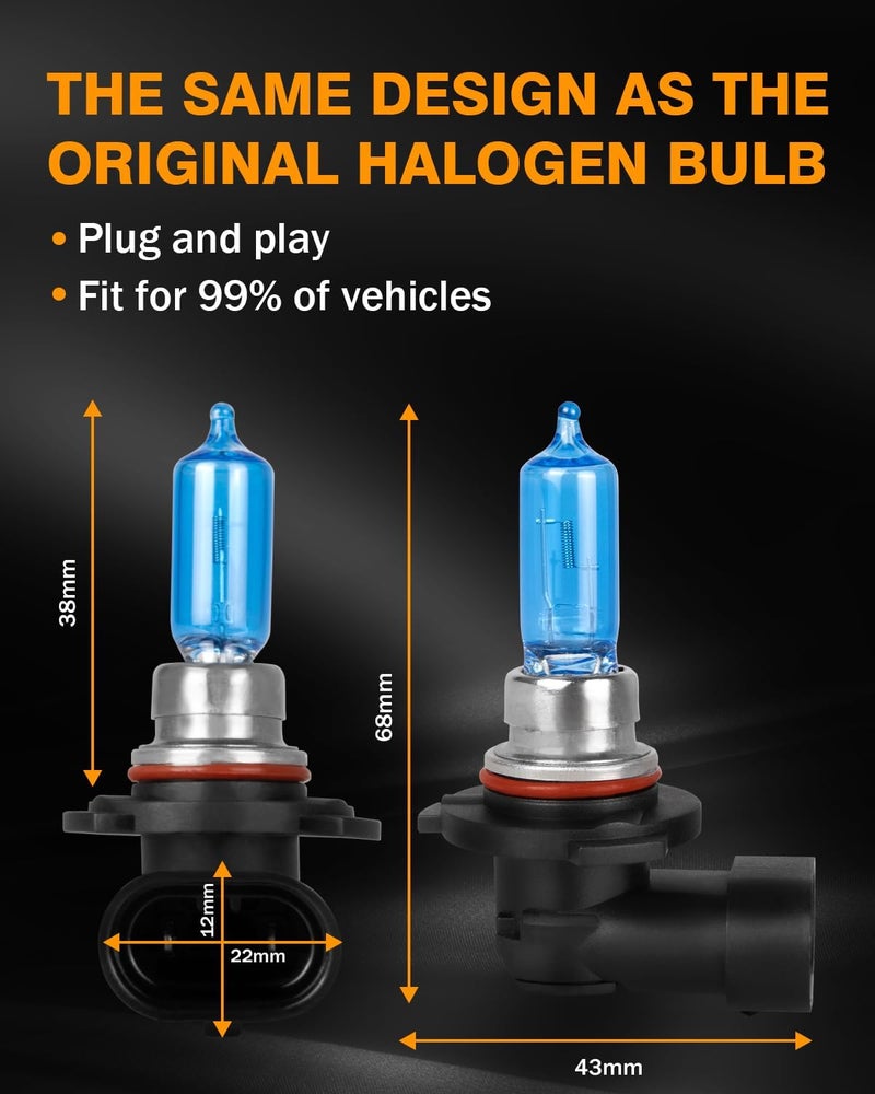 NSDXCT High Performance Halogen Headlight Bulbs for Jeep Grand Cherokee 2011-2016 - 9005 High Beam + H11 Low Beam - Image 3