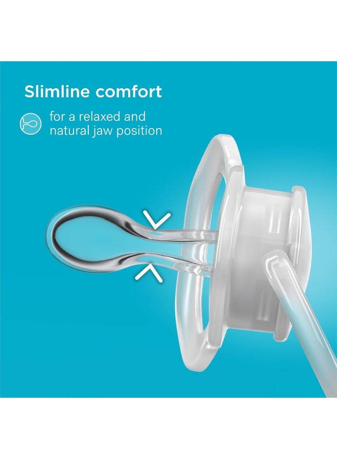 Smilo Orthodontic Pacifier, Expands to Support The Palate During Soothing, Plum, Stage 2 Suitable from 3 to 9 Months (Pack of 3) - Image 3