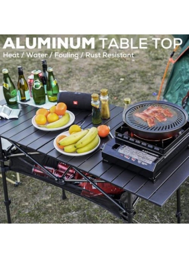 Large Foldable Table,Portable Camping Table,Picnic Table,Backpacking Table with Storage Waterproof Pocket, 120 * 55 * 50cm - Image 4