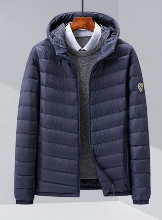 Lightweight Men's Down Jacket Water-Resistant Hooded Puffer Jacket Winter Coat Navy Blue - pzsku/ZC56774DE5EFC4B8569A2Z/45/_/1709172137/2bc6d419-af7e-40b1-b037-06cc01afdb5f