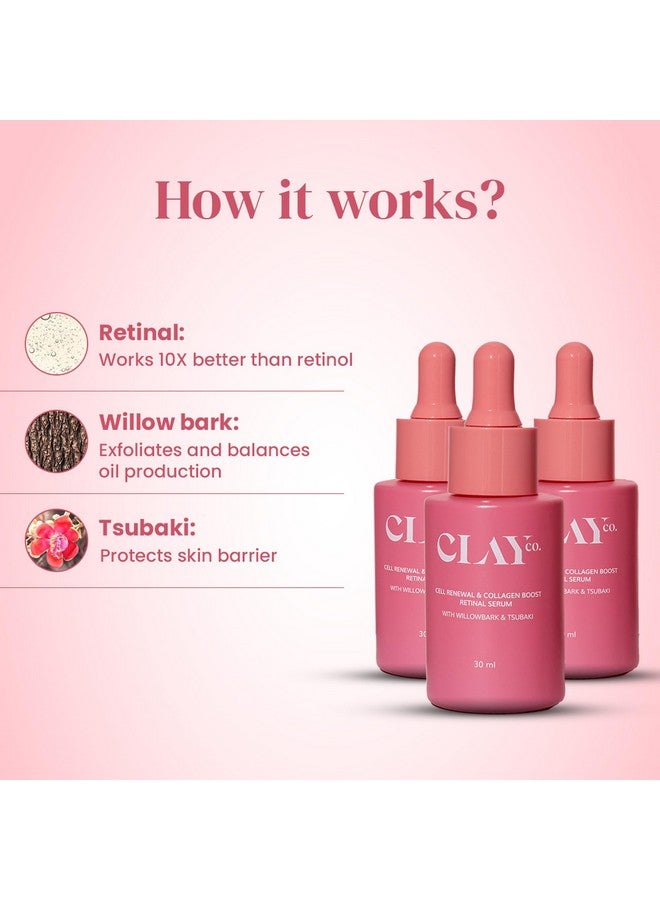 CLAYCO. Cell Renewal & Collagen Boost Retinal Serum 30ml | 0.15% Retinal (retinol derivative) | Japanese Skincare Routine | For Glass Skin Glow | Face Serum | Anti Ageing | To All For Skin Type - Image 3