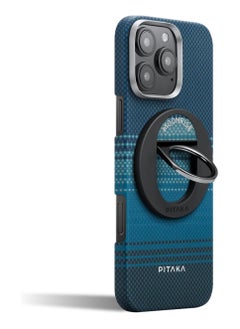 PITAKA PITAKA Ultra Slim Case for iPhone 16 Pro Max with MagSafe Phone Ring Holder Premium Caseless Look Protective Case Crafted from Durable 600D Aramid Fiber, Ultra-Thin & Lightweight, Scratch-Resistant with Enhanced 3D Grip - Moonrise  - Image 1