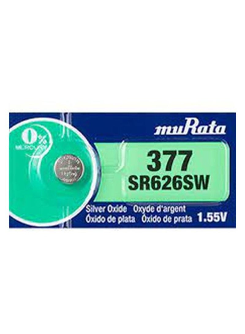 muRATA 5-Pieces Murata SR626SW / 377 Silver Oxide 1.55V (muRata) Japan Batteries - Image 2