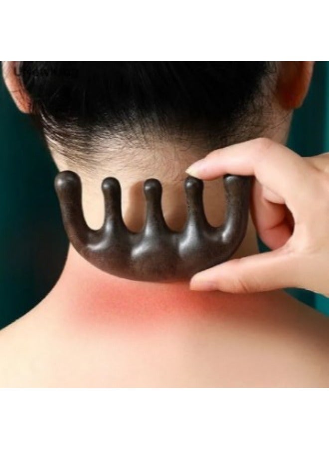 Sandalwood Comb Head Massage Men Women Scraping Dredging Meridian Massage Comb gua sha wood comb - Image 1