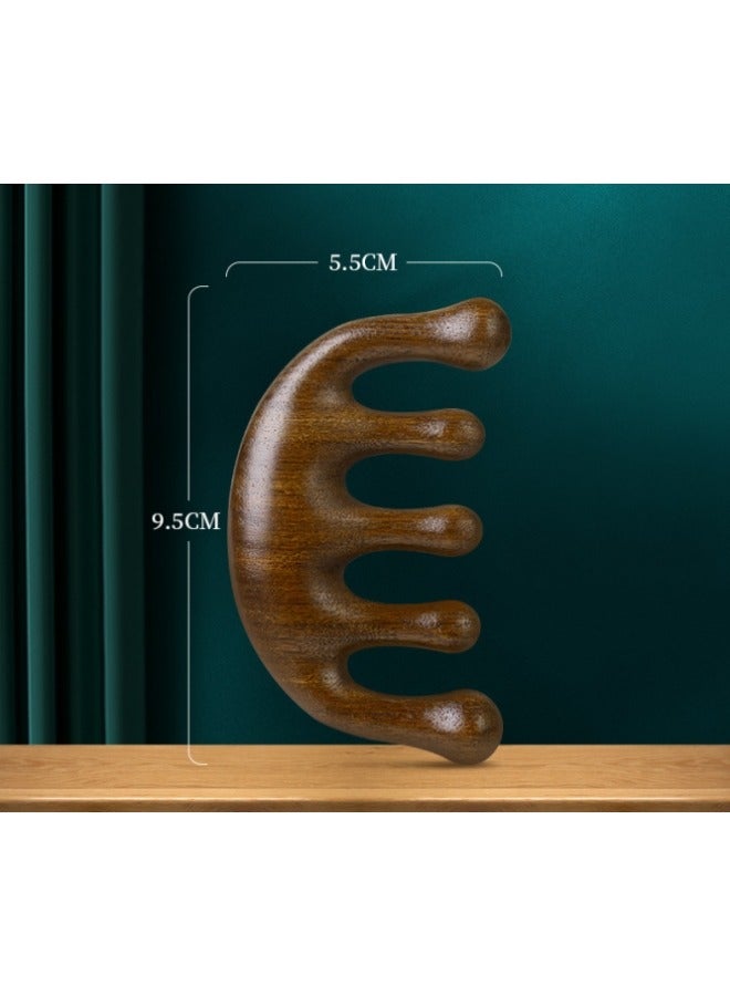 Sandalwood Comb Head Massage Men Women Scraping Dredging Meridian Massage Comb gua sha wood comb - Image 2