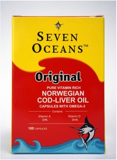 Seven Oceans Seven Oceans COD Liver Oil Capsules with Omega-3 100's  - Image 1