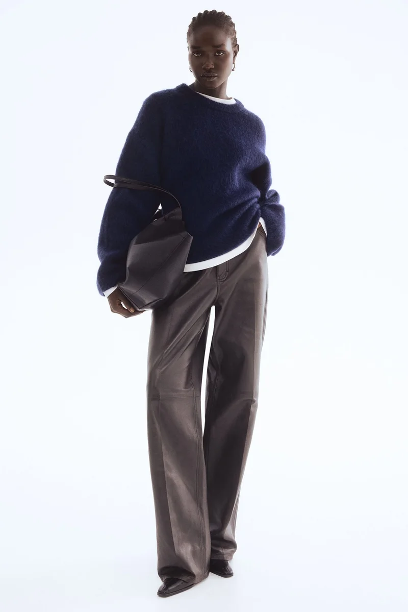 اتش اند ام كنزة فضفاضة من مزيج الموهير