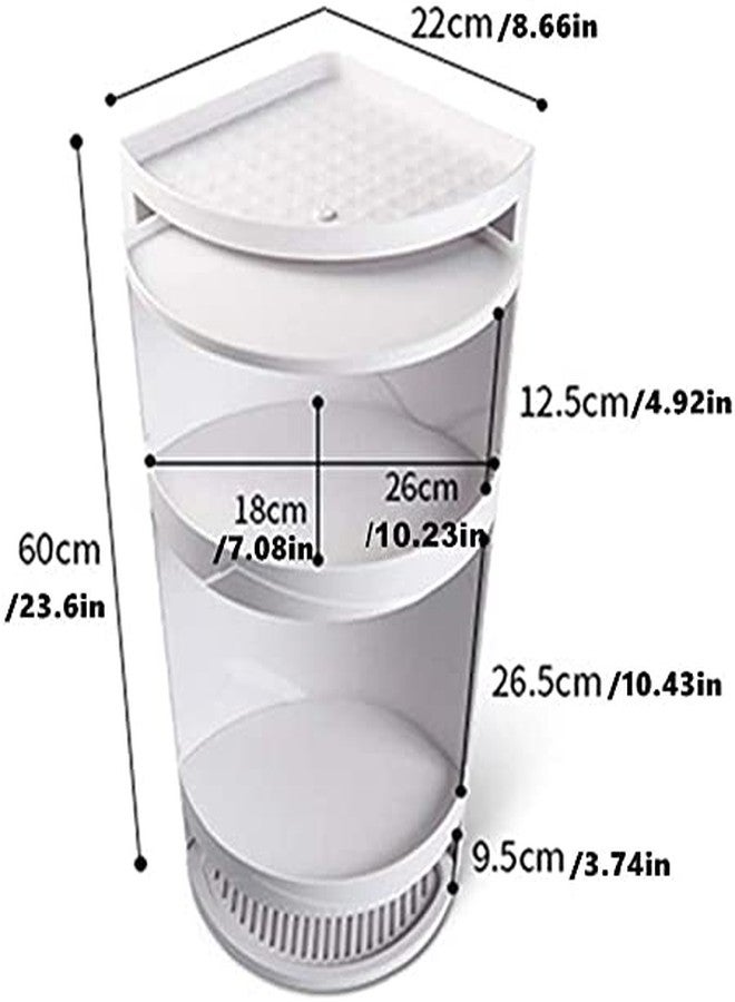 TRAY Large-Capacity 360-Degree Rotating Makeup Manager, Tripod, Kitchen Corner Stand - Large Capacity, Rugged, Multi-Layer Storage Rack - Image 2