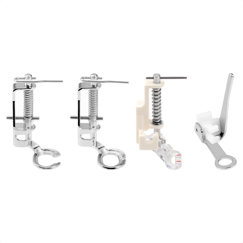 Fiklota 4-Piece Large Metal Darning/Free Motion Presser Foot Set For Low Shank Singer  Brother  Janome  Juki  And More Sewing Machines - Include Close Toe  Open Toe  Quilting And Embroidery Foot - Image 1