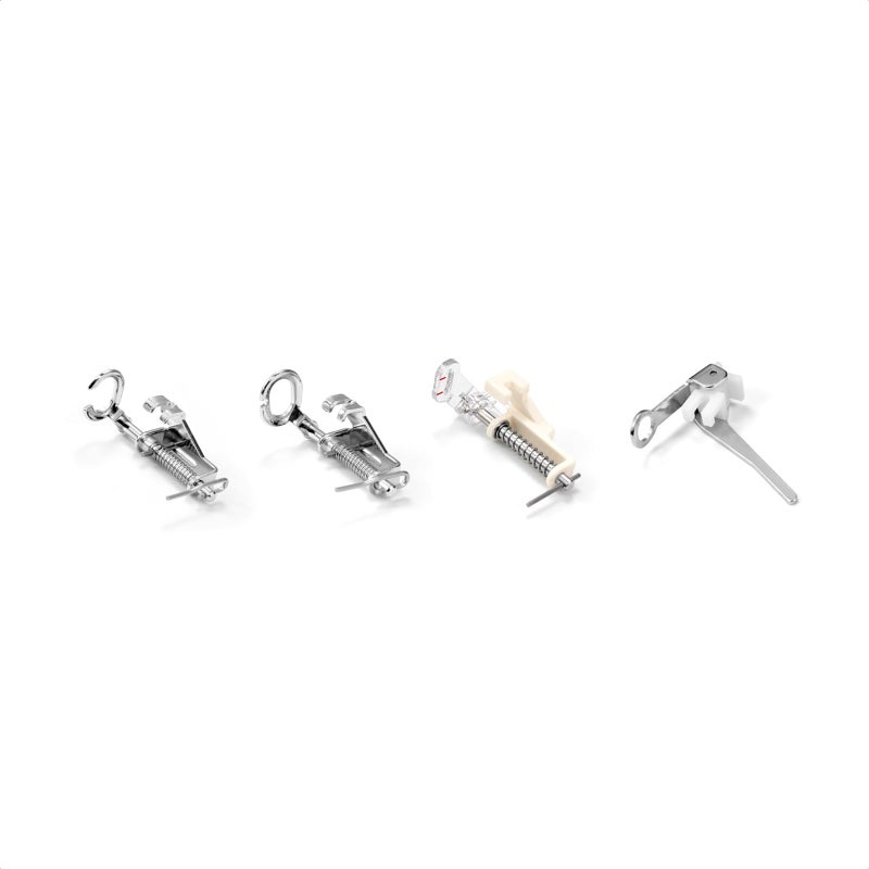 Fiklota 4-Piece Large Metal Darning/Free Motion Presser Foot Set For Low Shank Singer  Brother  Janome  Juki  And More Sewing Machines - Include Close Toe  Open Toe  Quilting And Embroidery Foot - Image 2