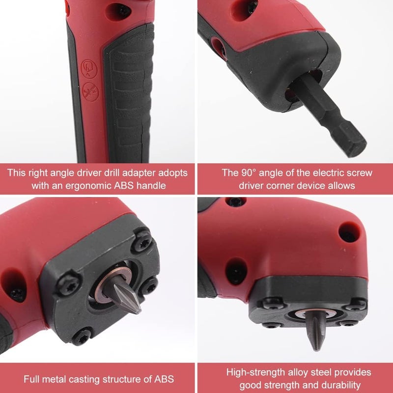 Calidaka 2PCS Right Angle Attachment Electric Screwdriver Repair 90 Degree Corner Device Screwdriver Socket Adapter Drill Bit Corner Adapter - Image 4