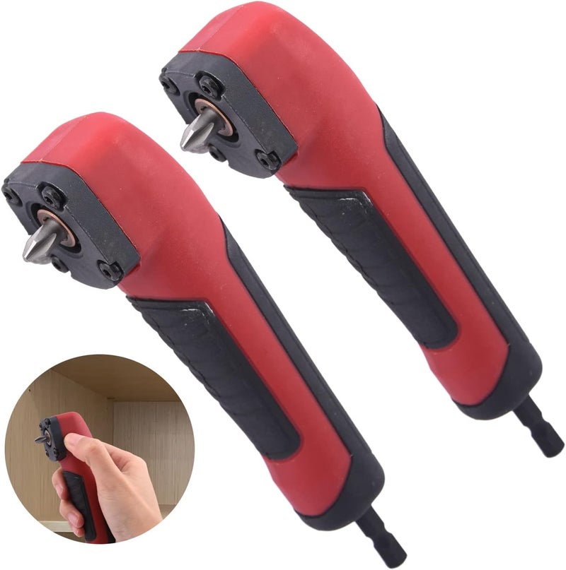 Calidaka 2PCS Right Angle Attachment Electric Screwdriver Repair 90 Degree Corner Device Screwdriver Socket Adapter Drill Bit Corner Adapter - Image 3