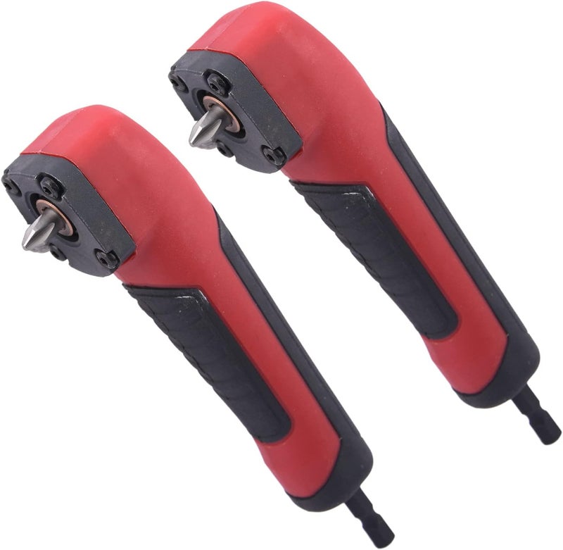 Calidaka 2PCS Right Angle Attachment Electric Screwdriver Repair 90 Degree Corner Device Screwdriver Socket Adapter Drill Bit Corner Adapter - Image 1