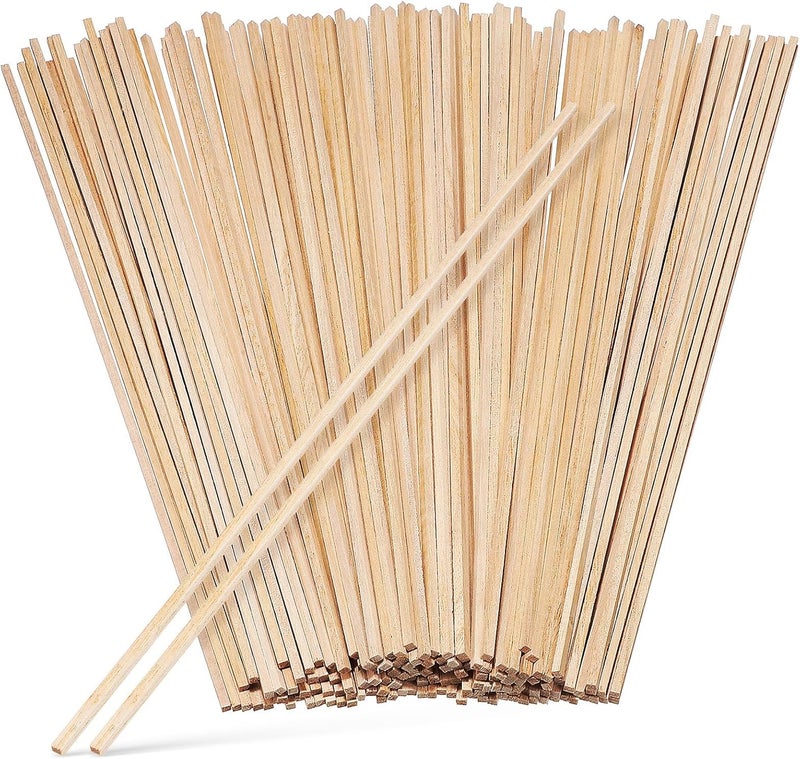 TIDTALEO 150Pcs Hardwood Wood Sticks Square Dowels Unfinished Wood Craft Sticks for DIY Projects and Model Making Supplies - Image 1