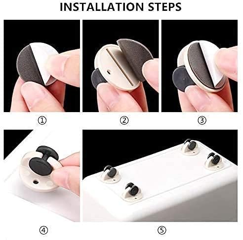 Dwariyan Self Adhesive Caster Wheels Non Swivel Sticky Casters for Furniture Storage Bins Plastic and Cardboard Heavy Duty with High Capacity Easy Application 4 psc - Image 3