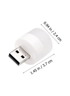 ماركة غير محددة وناسة USB محمولة LED ضوء ليلي صغير صغير مستدير مصباح الكمبيوتر المحمول الطاقة الضوء الأبيض مع الاصفر  - Image 4
