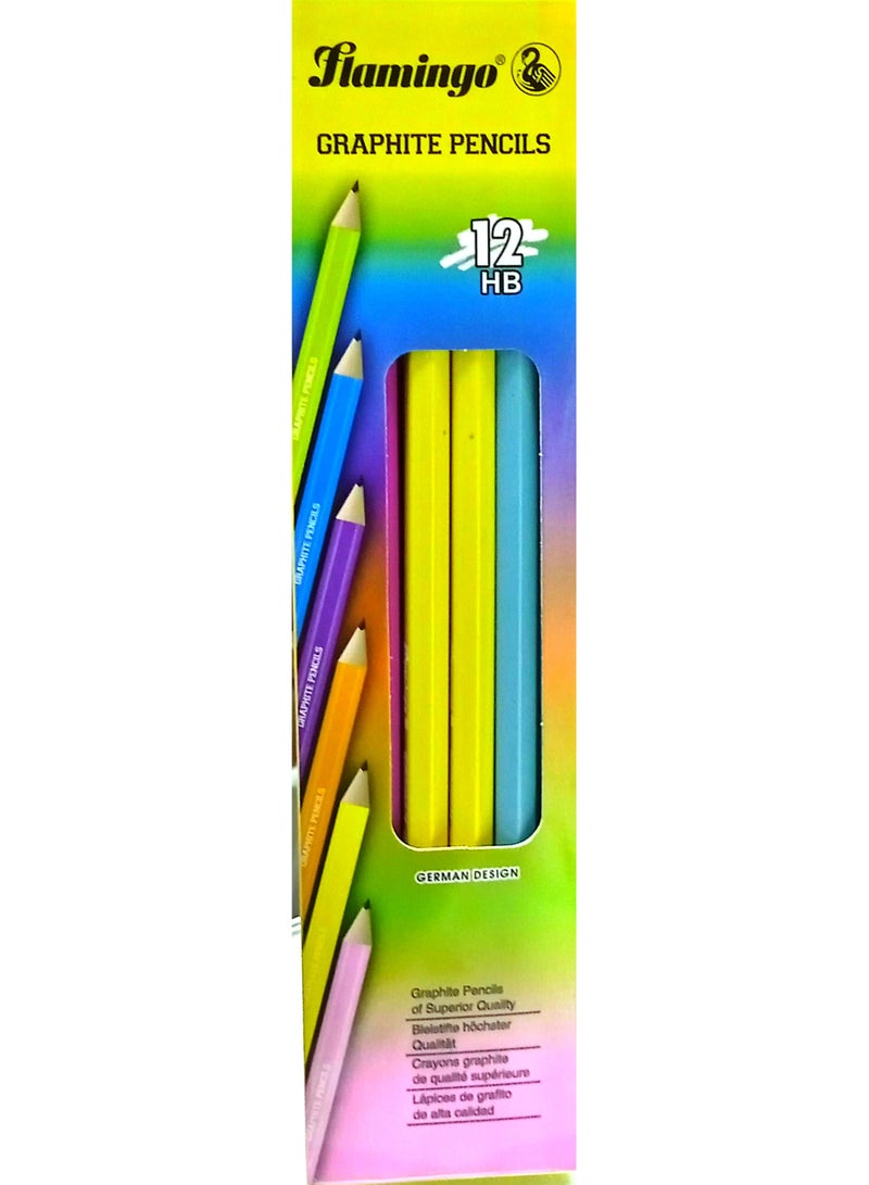 Flamingo 12 pieces pencil - Image 1