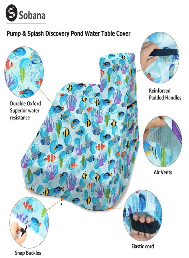 Sobana Kids Water Table Cover for Pump & Splash Discovery Pond Water Table,Waterproof Dust Proof Anti-UV Outdoor Kids Water Sensory Table Pool Covers(Cover only,Ocean World) - Image 3
