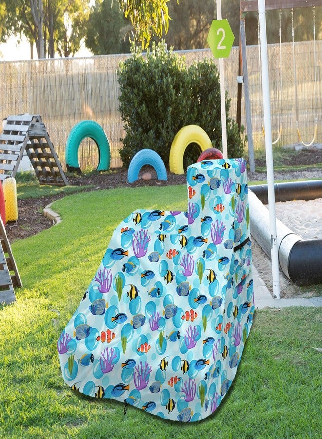 Sobana Kids Water Table Cover for Pump & Splash Discovery Pond Water Table,Waterproof Dust Proof Anti-UV Outdoor Kids Water Sensory Table Pool Covers(Cover only,Ocean World) - Image 5