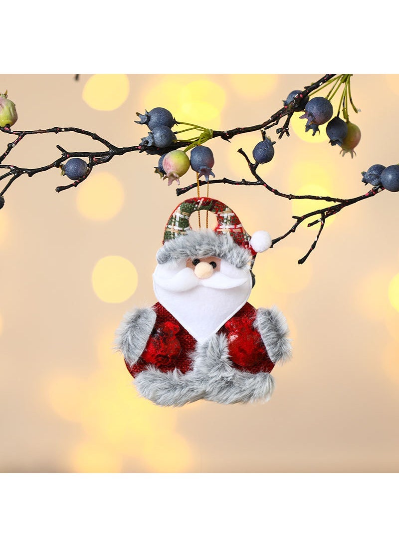 New Christmas Santa Ornaments Tree Decor Fabric Gifts Vest for the elderly [14*11cm] 9g 