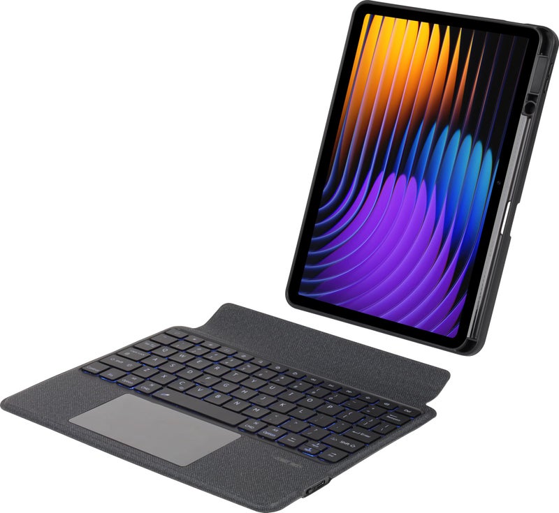 RTSY Kickstand Combo Keyboard case for Xiaomi Mi Pad 8/7/7 Pro (11.2")-2026/2025/2024 with 7-Color Backlit,Multi-Touch Trackpad,Dual Orientation,Magnetic Detachable Bluetooth Keyboard Cover,Pen Holder - Image 5