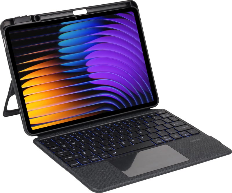 RTSY Kickstand Combo Keyboard case for Xiaomi Mi Pad 8/7/7 Pro (11.2")-2026/2025/2024 with 7-Color Backlit,Multi-Touch Trackpad,Dual Orientation,Magnetic Detachable Bluetooth Keyboard Cover,Pen Holder - Image 1
