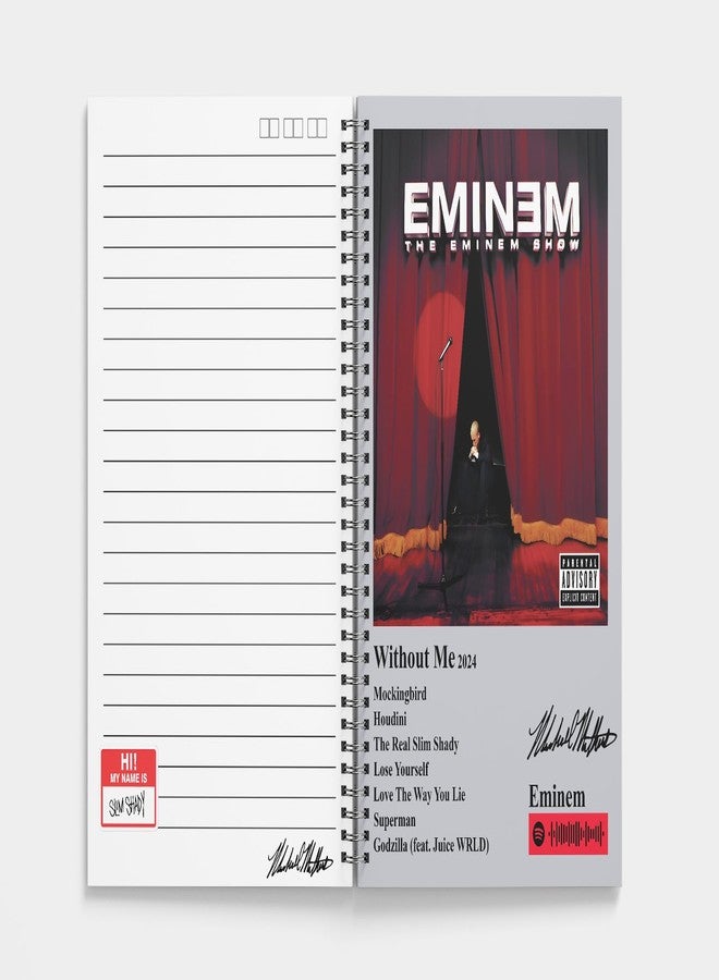 zenithink Eminem Wiro Journal Notebook | 80 gsm Paper With 350GSM Hard Cover | Single Ruled | Pages - 160 | A5 Size | Wiro Binding | Versatile for School, Home & Office | Pro & Student-Friendly | - Image 3