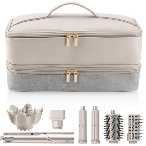 Travel Carrying Case for Hair Dryer Shark Flexstyle FlexFusion Airwrap Brush DoubleLayer Hair Accessories Tools Storage Bag for Revlon Hairdryer Styler Organizer
