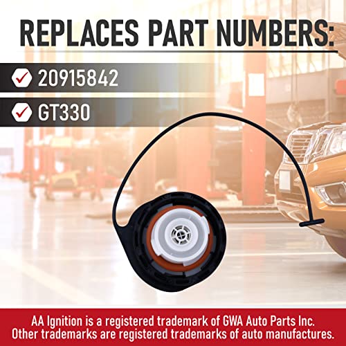 AA Ignition Replacement Fuel Tank Gas Cap - Fits Chevy, GMC, Cadillac - Enclave, Escalade, Avalanche, Silverado, Sierra, Yukon, Tahoe, Traverse - Replaces GT330 - Image 3