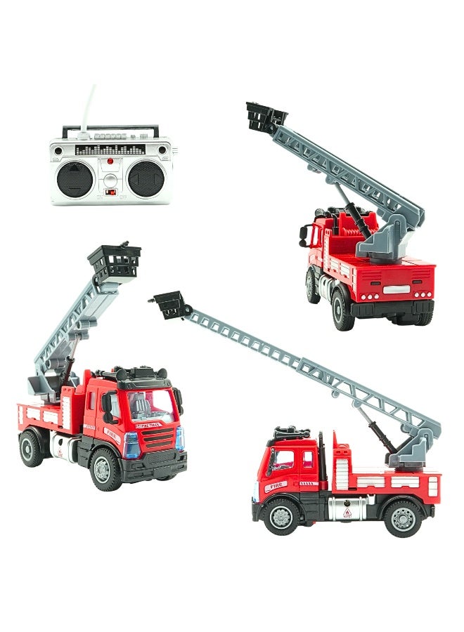Mini Machines شاحنة إنقاذ إطفاء R/C - سلم | مقياس 1:64 | 4 قنوات | العمر 3 سنوات وما فوق - Image 1