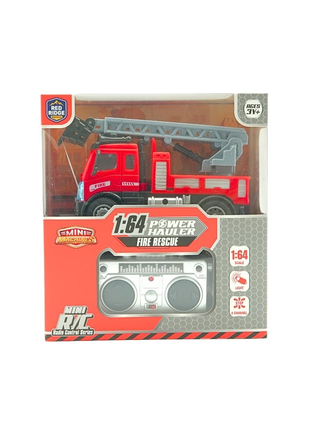 Mini Machines شاحنة إنقاذ إطفاء R/C - سلم | مقياس 1:64 | 4 قنوات | العمر 3 سنوات وما فوق - Image 3