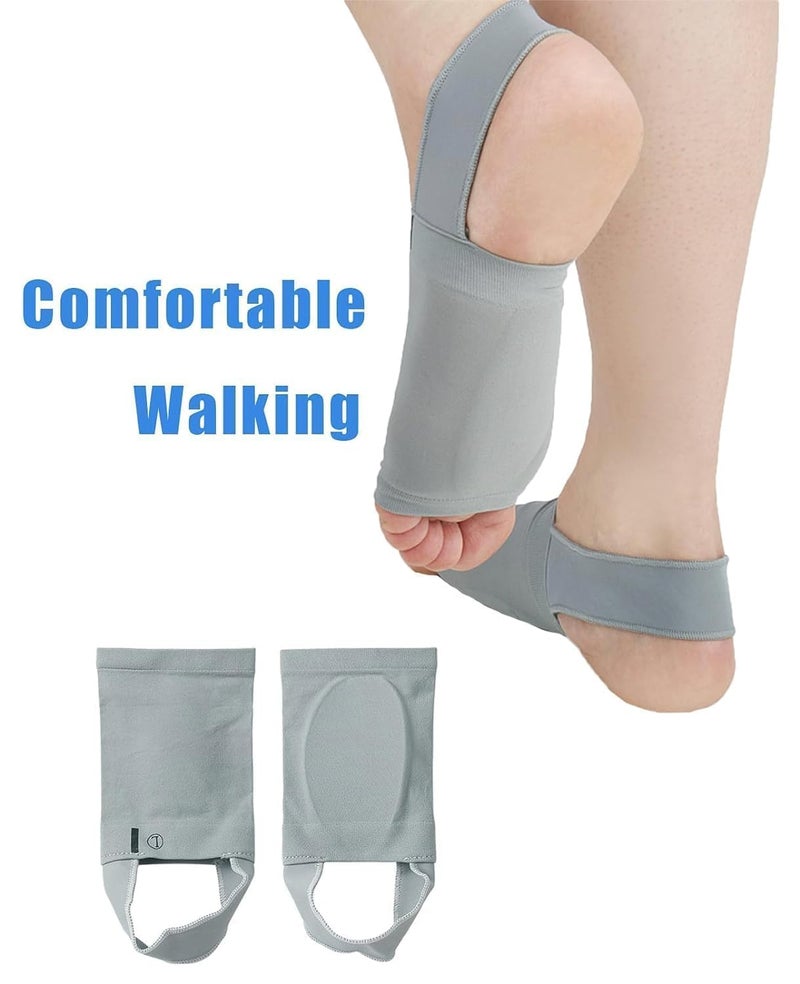 Kriq Flat Foot Arch Support for Men & Women, Medical Arch Support for Flat Feet Correction Sleeve with Cushion, Leg Foot Pain Relief Product, Foot Care for Orthopaedic Shoes Slippers Foot Arch Socks - Image 2