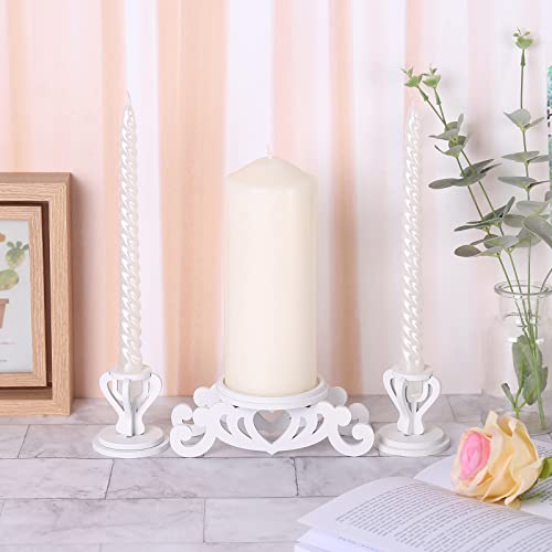 Rozrety Unity Candle Holder - Unity Candles Stand for Wedding Ceremony Set - Pillar Taper Candle Holders for Weddings Centerpiece Decoration,Bridal Shower (Candles not Include) - Image 4