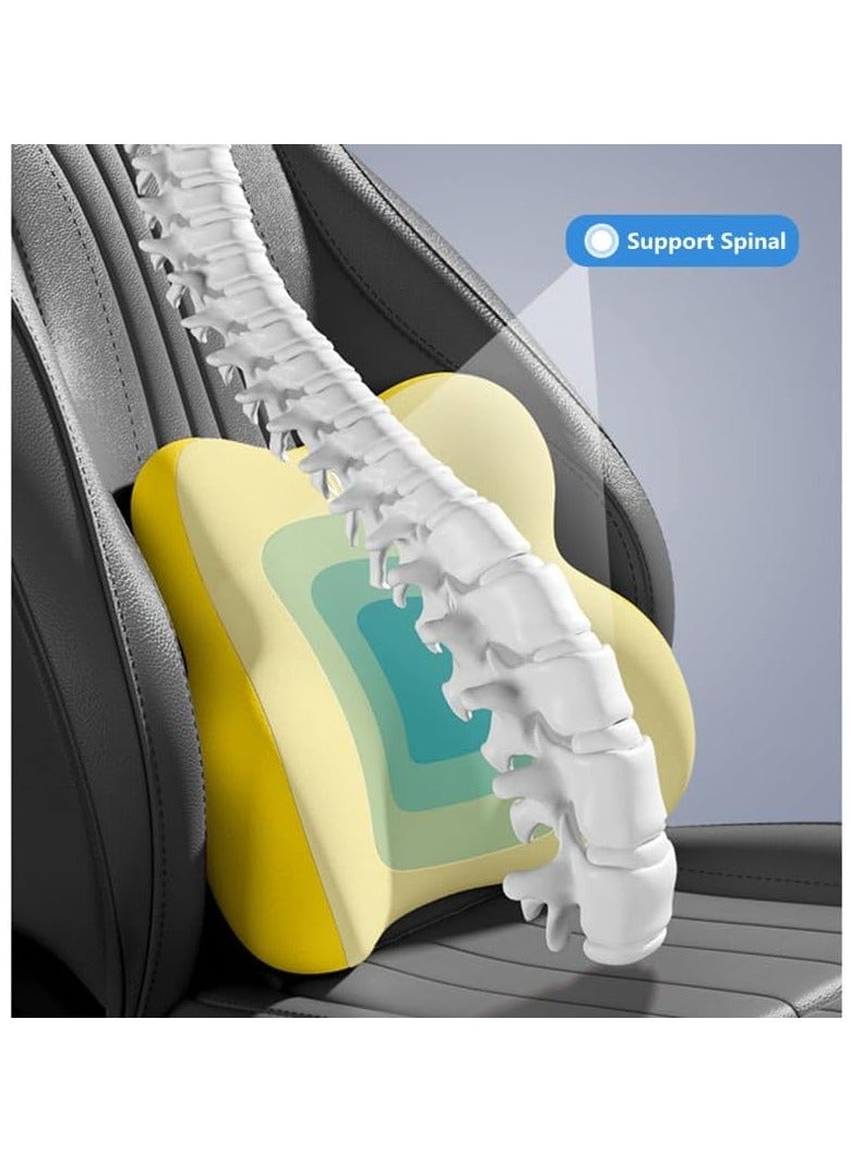 Generic Car Seat Headrest and Lumbar Support kit, Ergonomic Memory Foam Neck Pillow and Back Cushion for Drivers, Suitable for Car/Office Chair/Gaming Chai  - Image 4