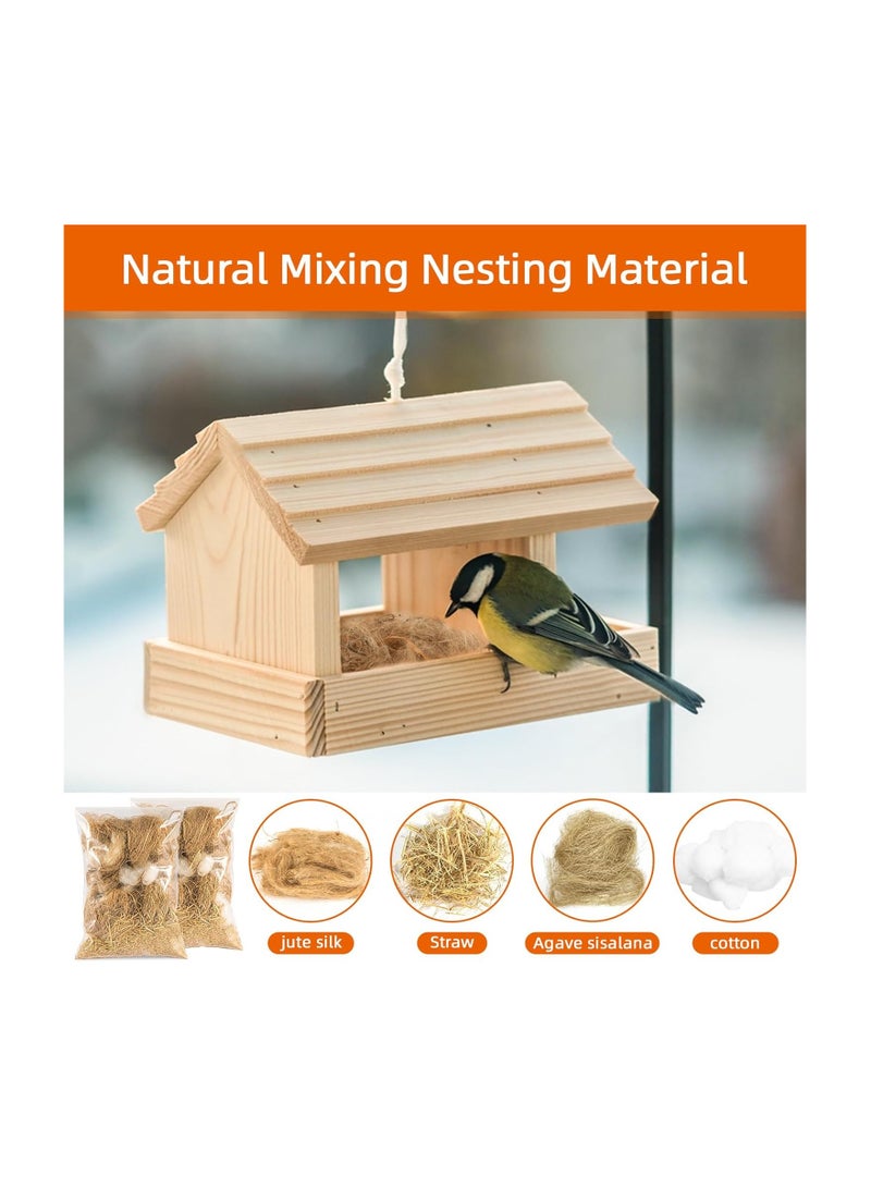 2 حزمة من مواد التعشيش - عش الطيور الطنان الفراش مواد التعشيش مواد مختلطة الكناري فينشي مواد التعشيش قفص ، حديقة ، جذع شجرة مع الببغاء طويل الذيل مواد التعشيش ( 80 جرام ) - Image 4