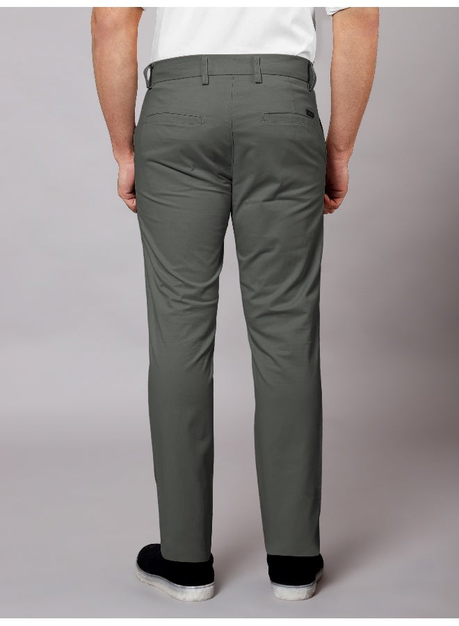 Beyoung BEYOUNG Men's Regular Soild Casual Dark Grey Chinos for Men  - Image 2